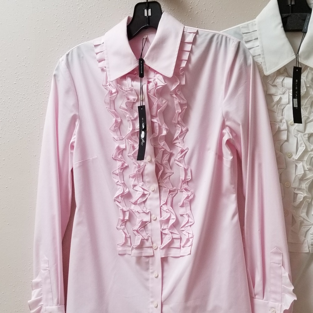 Elie Tahari Pink Dress Suit Shirt XS New with Tag